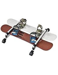 CRC SnowPack Soporte de techo para esquí nowboard, se adapta a 6 pares de esquí, snowboard coche Rack se adapta a 4 snowboard, esquí, portaequipajes de techo
