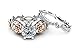 Zhiwen By lucky Gorgeous Women's 2 PCS CZ Vintage Engagement Wedding Ring Set Lotus Flower Rose Gold Plated Two-tone Bridal Eternity Rings（Size 5-10） (US code 7)
