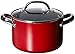 Farberware Buena Cocina Nonstick Stock Soup Pot/Stockpot with Lid, 4 Quart, Red