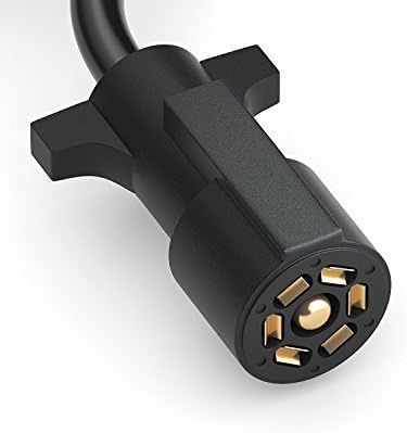 PWR+ 7-Way Trailer Plug Connector Cord 7-Pin: Extra Long 10 Ft, Heavy