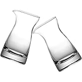 Gatuida Glass Creamer Pitcher 2pcs Milk Creamer Jug Sauce Serving Pitcher Wine Carafe Glass Mini Carafe 80ml Whiskey Decanter for Wine Dinner Parties Tastings Bars Restaurants, 10.00X5.40X5.40CM
