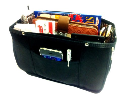 Expandable Handbag Purse Tote Travel Cosmetic Make-Up Bag Organizer Insert Dimensions: 10.5"L x 6.5"H x 3.5"W; Expanded Dimensions: 10.5"L x 6.5"H x 7"W