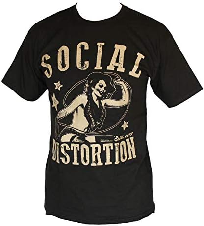Muielle Social Distortion Brown Logo Men's Concert T-Shirt Black