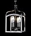 New Galaxy Lighting Antique Black Finish 4-Light Hanging Lantern Iron Frame Pedant Chandelier