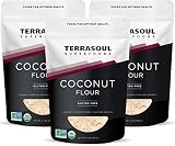 Terrasoul Superfoods Organic Coconut Flour, 6 Lbs (3 Pack) - Gluten-Free | Unrefined | Fine Texture | Premium Quality
