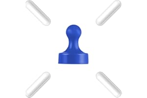 ANZESER 4 Pcs 30mm(1.8 inch) PTFE Magnetic Stirrer Mixer Stir Bar,Laboratory Bar,Stir Plate Bar + Blue Stir Bar Retriever, Magnetic Retriever