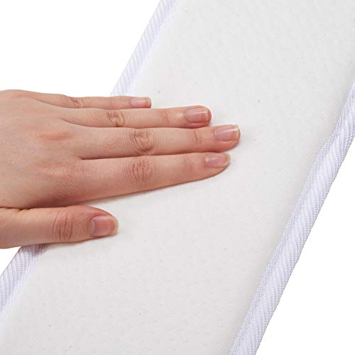 Qucover Bed Bridge Pad Mattress Connector Twin to King Size Converter - Instant Hypo-Allergenic Foam Bed Gap Filler 74x5x3 Inch +Fixed Belt 33 FT for Guests Stay Overs Family Gatherings