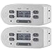 myTouchSmart Digital Bar Outlet Timer, 1-Polarized Timer Outlet, 4 Programmable ON/OFF Cycles Plug Timer, 125VAC Light Timer Indoor, Lamp Timer, Timers For Electrical Outlets, White, 2 Pack, 26745