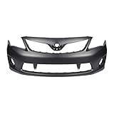 CARPARTSDEPOT Front Bumper Cover 2011-2012 Toyota Corolla S / XRS TO1000373 Primered New