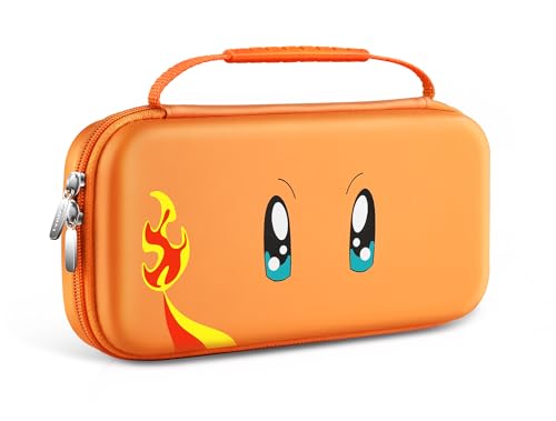 ivoler Carrying Case for Nintendo Switch 2 Model(2025), Portable Hard Shell Pouch Carrying Travel Game Bag for Nintendo Switch 2 Accessories Holds 12 Game Cartridge (Orange)