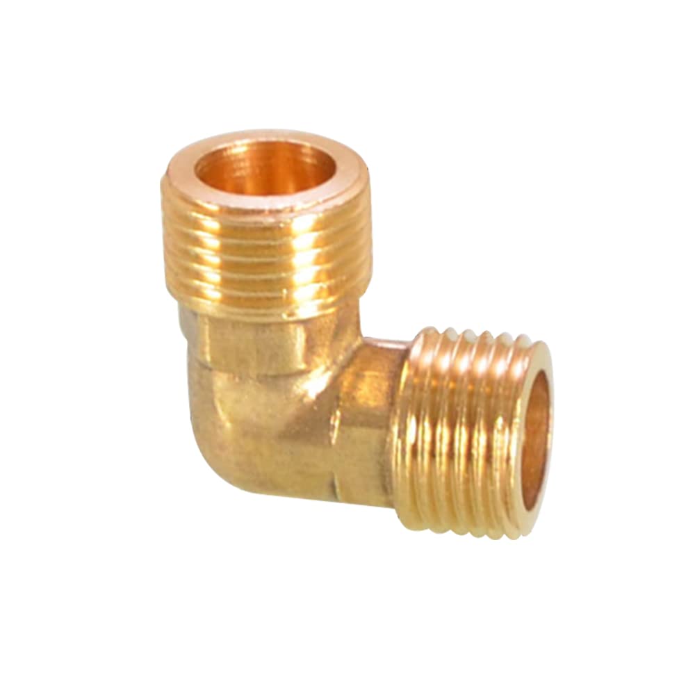 TopHomer Brass 90 Degree Elbow Connector, 15mm BSP Thread, 2 Pack