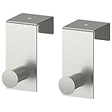 KES Stainless Steel Over-the-Door Hook 43mm Optional Screw Mount, 2 Pieces or 1 Pair