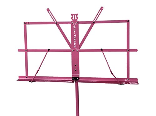 Tetra-Teknica EMS-04-P Portable Folding Sheet Music Stand with Carry Bag, Color Pink