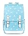 Leaper Cute Bunny Backpack Laptop Backpack Rabbit Bag Bag Satchel Blue L