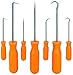 Katzco 7 Piece Hook and Pick Set - Cotter Pin Puller - Straight, Angled, Hook Picks and Combination Picks, Ideal for Separating Wires, Removes Small Fuses, and O Rings, Retrieving Washers