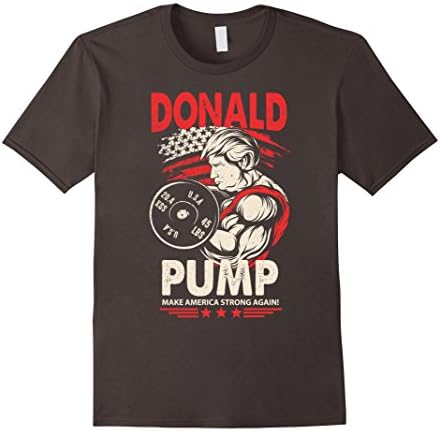 Mens Funny Gym Shirts Sayings Donald Pump Tee XL Asphalt