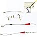 ezitown Fiberglass Fish Tape Kit Connectable Cable Puller Diameter 5mm 33 FT Connector Thread M4 Pull Push Electrical Wire Rods with Hook and Eye