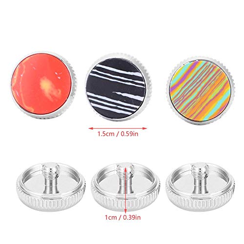 idalinya 6pcs Metal Stone Trumpet Finger Key Buttons Set Replacement Parts Accessory Inlays Brass Instrument Accessories