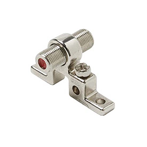 1 GHz F Type Coaxial Single Port Single F-Pin Ground Block Coaxial Cable One Port Coax Cable F HDTV Antenna Voltage Protect Connection Mount Outdoor