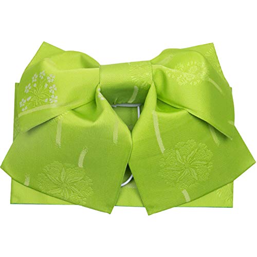 KYOETSU Women's Easy Patterned Obi Belt for Japanese Yukata Kimono (Light green)