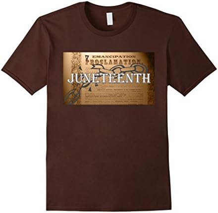 Mens Juneteenth Emancipation Proclamation End of Slavery T-Shirt Large Brown