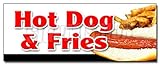 36" HOT Dog & Fries Combo Decal Sticker All Beef