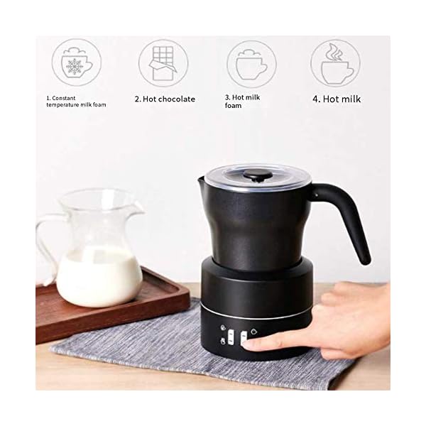 ALY Automatischer Milchschäumer aus Edelstahl, Elektrischer Milchaufschäumer Milk Frother für heiße und kalte Milch… – Bild 3