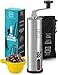 Lucky & Son Manual Coffee Grinder - Top Rated Hand Crank Conical Coffee Bean Grinder with Adjustable Ceramic Burr, Portable Mini Burr Grinder Mill for Travel, Best Coarse Grind for French Press
