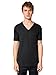 American Apparel Unisex Tri-Blend Short Sleeve V-Neck, Tri/Black, Medium
