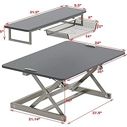 SHW 36-Inch Height Adjustable Standing Desk