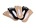 Byinwin Toe Socks, 5 Pairs Women Five Socks NO Show Cotton Liner socks, Microfiber Ultra Low Cut Liner with Gel Tab …
