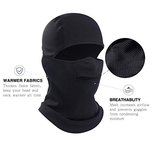 Ski Mask Balaclava-Cold Weather Face Mask Windproof Thicken Warmer Anti-fog Outdoor Hood - Thumbnail 3