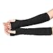 Gloves,toraway Winter Warmer Knitted Long Fingerless Wrist Warmers Gloves (Black)
