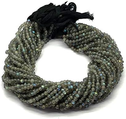 Beautiful Gemstone Labradorite Strand Size 4 mm Shape Round Cut SmoothCode-FL769