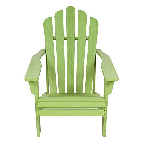 Shine Company 4621LG Westport II Hydro-TEX Finish, Lime Green Wooden Adirondack Chair