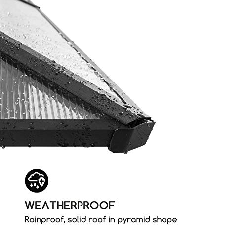 blumfeldt Pantheon Solid Sky Pavillon Gazebo Pergola, Aluminiumkantrohr, überdachte Fläche: 3x3 m, 7,6x7,6 cm Eckpfosten… – Bild 4