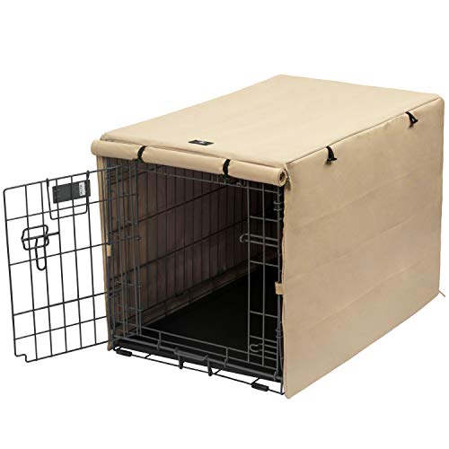 XZONE PET Double Door Dog Crate Cover Polyester Pet Kennel Cover