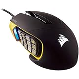 CORSAIR Scimitar Pro RGB - MMO Gaming Mouse - 16,000 DPI Optical Sensor - 12 Programmable Side Buttons - Yellow