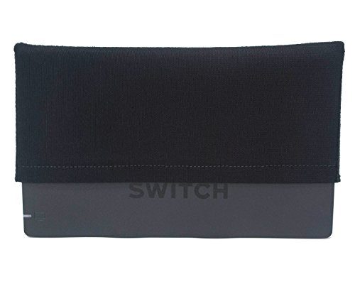 Dock Sock Sleeve Cover with Microfiber Backing for Nintendo Switch - Black - Thumbnail 4