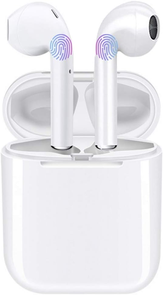 Wireless Ear-Buds, Bluetooth 5.0, Easier Pairing, Longer Distance, Best Sound Quality, Sweat-Proof Design, 20 Hours Play time, Storage case for Charging.