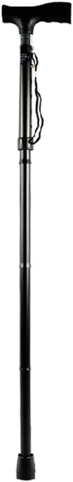LI JING SHOP - Folding Coloured Height Adjustable Walking Stick - 95-126cm Black
