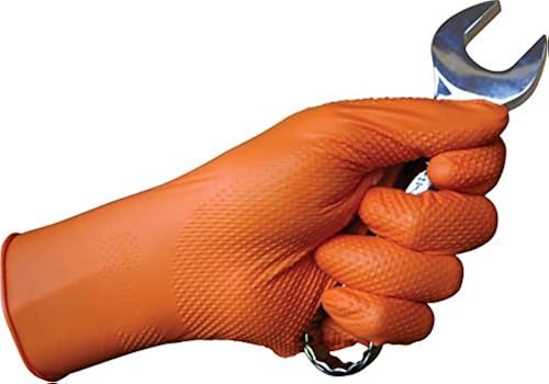 Tiger Grip Orange Nitrile Gloves Large Boxes/400 Gloves in