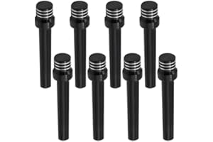 MDEOOSKY 6 Pcs Universal Gas Fuel Tank Cap Cover Air Vent Hose, Black Two Way Tube Tank Breather Valve Tube, Aluminum Alloy V