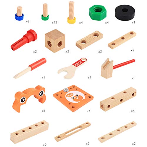 DIY Assembly Toy, Luban Chair Disassembly Assembly Of Nuts Three-dimensional Toy, Double Game, Interaction Puzzle Games for Kids 5 and Up (â™¥ Blue)
