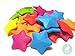 Star Silicone Beads for Keychain Making, Necklace, Bracelet by Blue Rabbit Co (12 Pieces, 4cm Star Shaped Silicone Beads)