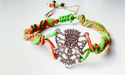 Amazoncom Orange And Green Celtic Hemp Bracelet Bohemian - 