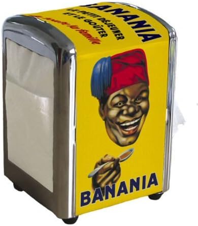 FRENCH VINTAGE TOWEL DISPENSER RETRO AD BANANIA CHOCOLATE SHARPSHOOTER