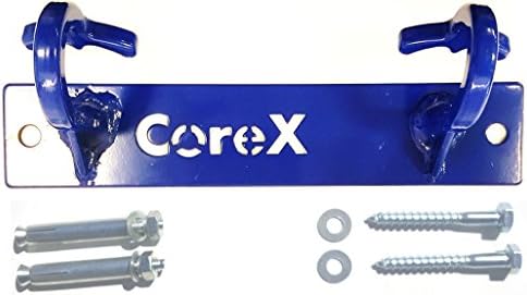 CoreMount Hook, Suspension Bodyweight and Resistance Training Hook Mounts (Blue, Horizontal)