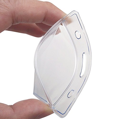 12 Pack ID Badge Holders Vertical Name Tags Hole Punched Zipper