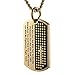 HZMAN Isaiah 41:10 Jewelry, Stainless Steel Cross Dog Tag Necklace Strength Bible Verse (Tag Gold)